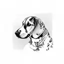 beagle tattoo design idea