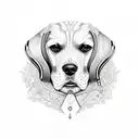 beagle tattoo design idea