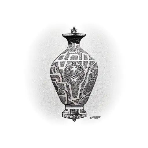 vase greek  tattoo design idea
