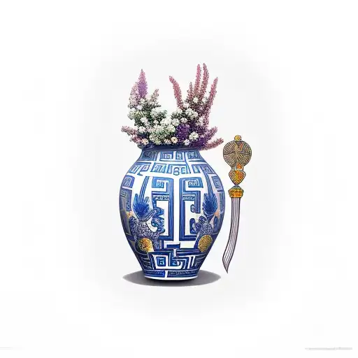 vase greek  tattoo design idea