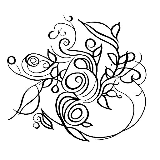 vines and flowers for spine tattoo design idea