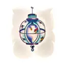 Lantern tattoo design idea