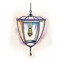 Lantern tattoo design idea
