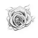 snake with roses tattoo design idea