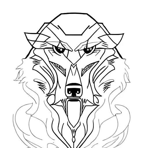 A lone wolf riding a motorcycle tattoo design idea