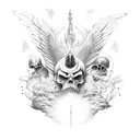 war in heaven tattoo design idea