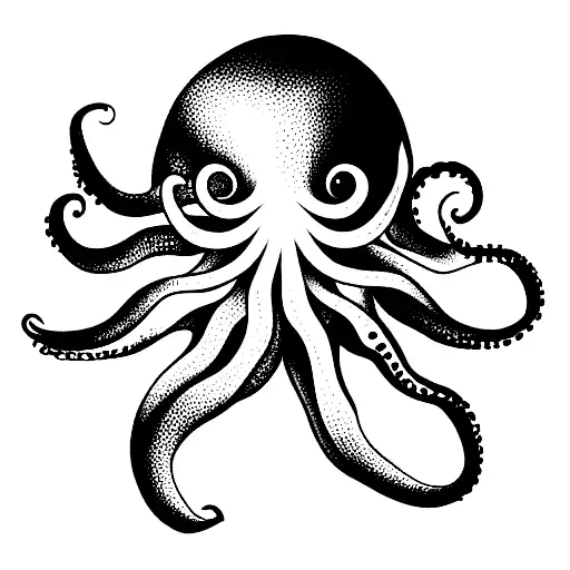 feminine octopus tattoo design idea