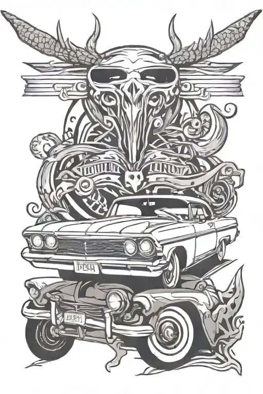 Impala car tattoo design idea