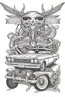 Impala car tattoo design idea