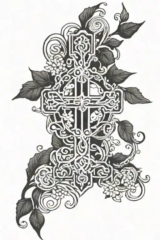 1,284+ Cross With Vine Tattoo Ideas in 2026 - BlackInk AI
