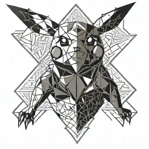 Ash and pikachu tattoo design idea