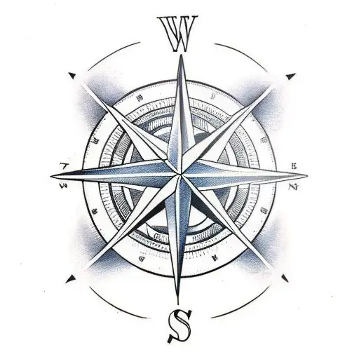 Custom Name Tattoo. Compass Rose Tattoo. Personalized Old School Tattoo.  Digital File for Own Printing - Etsy