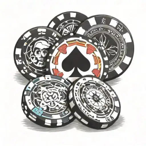 3 poker chips 9/8/2024  tattoo design idea