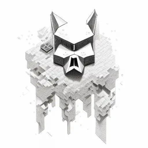 rest in peace, violets, Minecraft  tattoo design idea