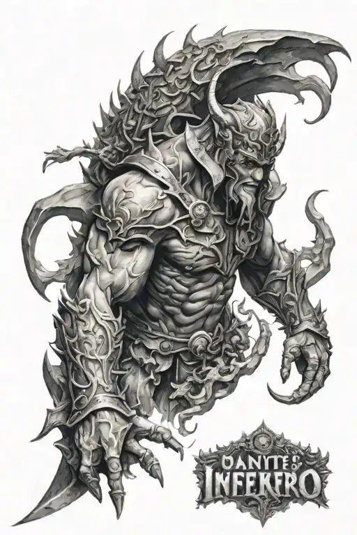 Dante's Inferno giants tattoo design idea