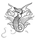 mermaid tail with seashell tattoo design idea