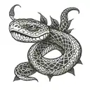 santos snake wrapped tattoo design idea