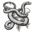 santos snake wrapped tattoo design idea