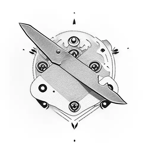 Razor blade with a G59 logo on the blade with blood coming from the blade on wrist tattoo design idea