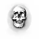 skull hands on knee tattoo design idea