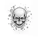 skull hands on knee tattoo design idea