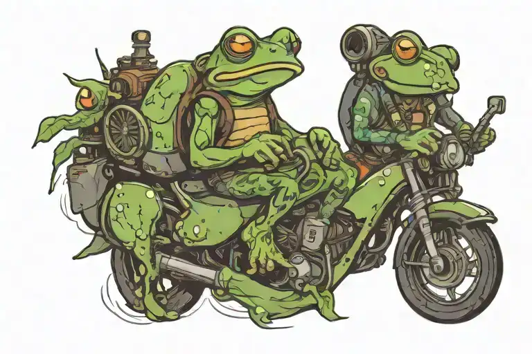 frogman tattoo design idea