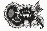 dreamcatcher sunflower tattoo design idea
