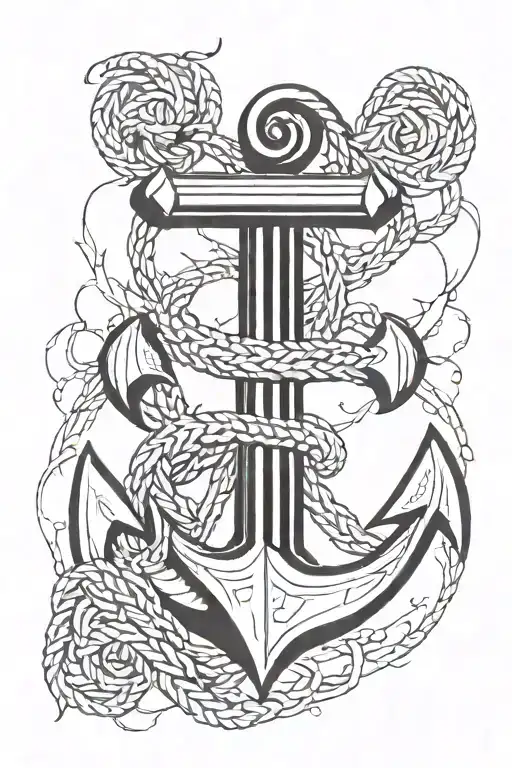 anchor, cricket, positive energy  tattoo design idea