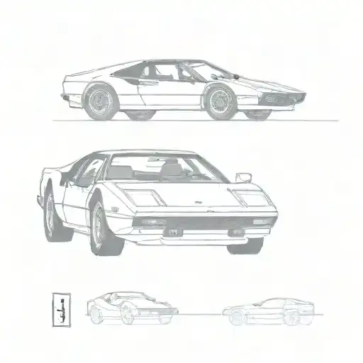 1981 ferrari 308 gtbi tattoo design idea