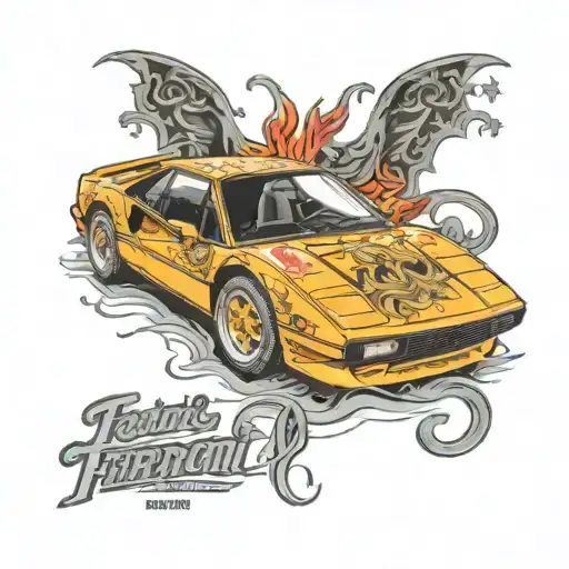 1981 ferrari 308 gtbi tattoo design idea