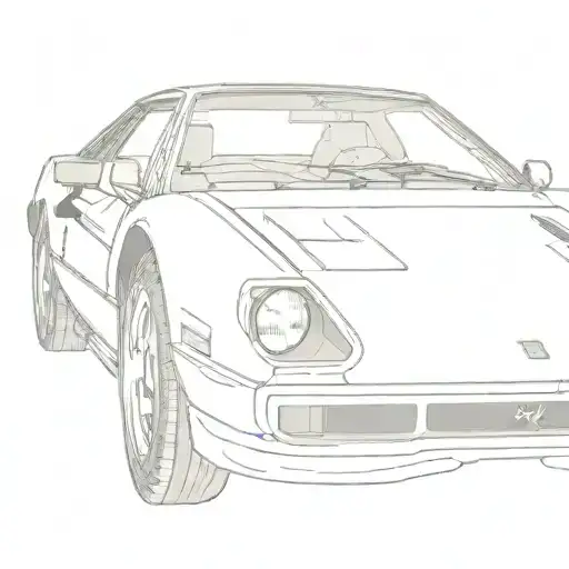 1981 ferrari 308 gtbi tattoo design idea