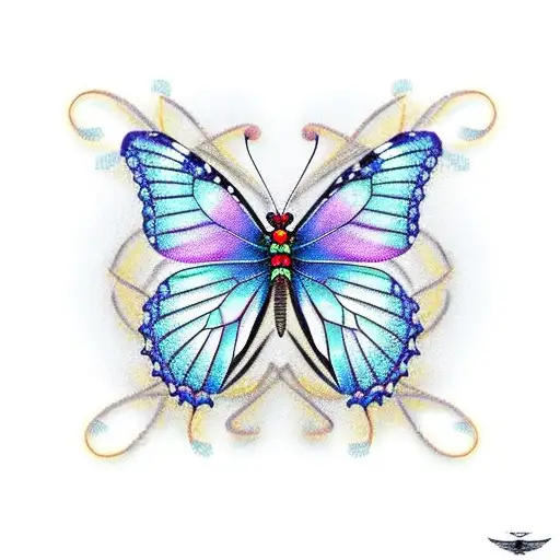 butterfly surrounded by lots and lots of barbed wire, even more barbed wire tattoo design idea