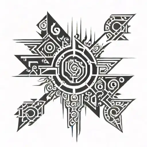cyber tribal tattoo tattoo design idea