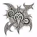 cyber tribal tattoo tattoo design idea