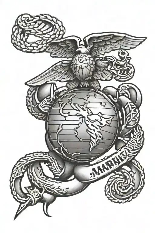 marines, avation tattoo design idea