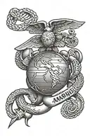 marines, avation tattoo design idea