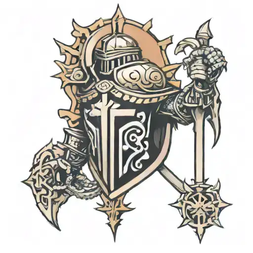 crusader tattoo design idea