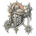 crusader tattoo design idea