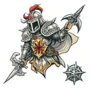 crusader tattoo design idea