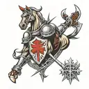 crusader tattoo design idea
