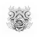 cobra com rosas tattoo design idea