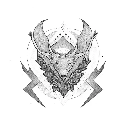 Trading and Nature tattoo design idea