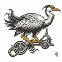 Mobile crane tattoo design idea