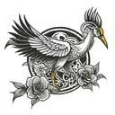 Mobile crane tattoo design idea