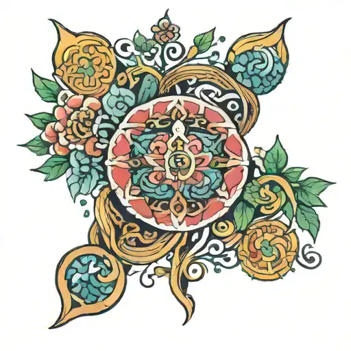 A tattoo design in the style of ancient Iran tattoo design idea