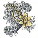 A tattoo design in the style of ancient Iran tattoo design idea
