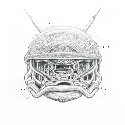 tlaloc and thunder tattoo design idea