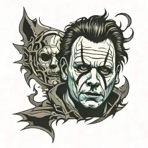 Michael Myers original face tattoo design idea