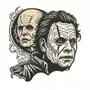 Michael Myers original face tattoo design idea