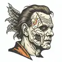Michael Myers original face tattoo design idea
